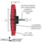 Drill Brush Power Scrubber By Useful Products 5 in W 7 in L Brush, Red R-S-E542O-QC-DB - alternate 4